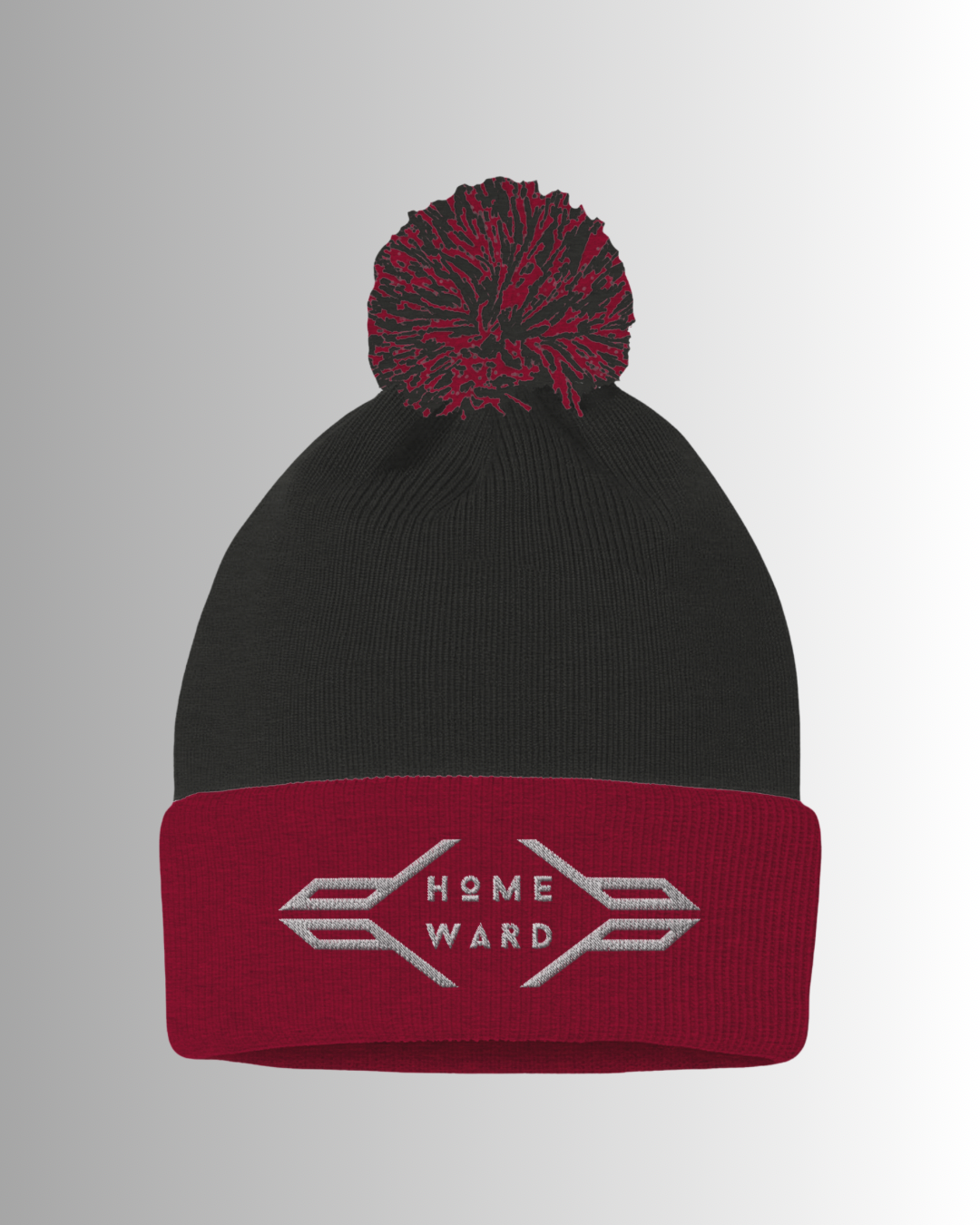 Homeward Embroidery Logo Pom Cuffed Beanie