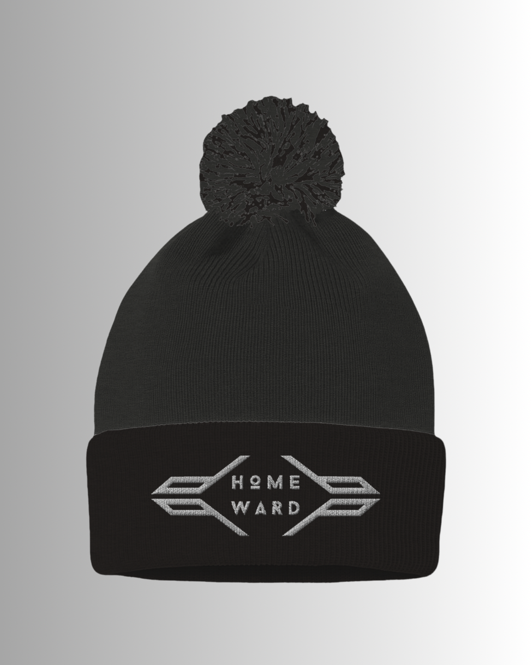 Homeward Embroidery Logo Pom Cuffed Beanie