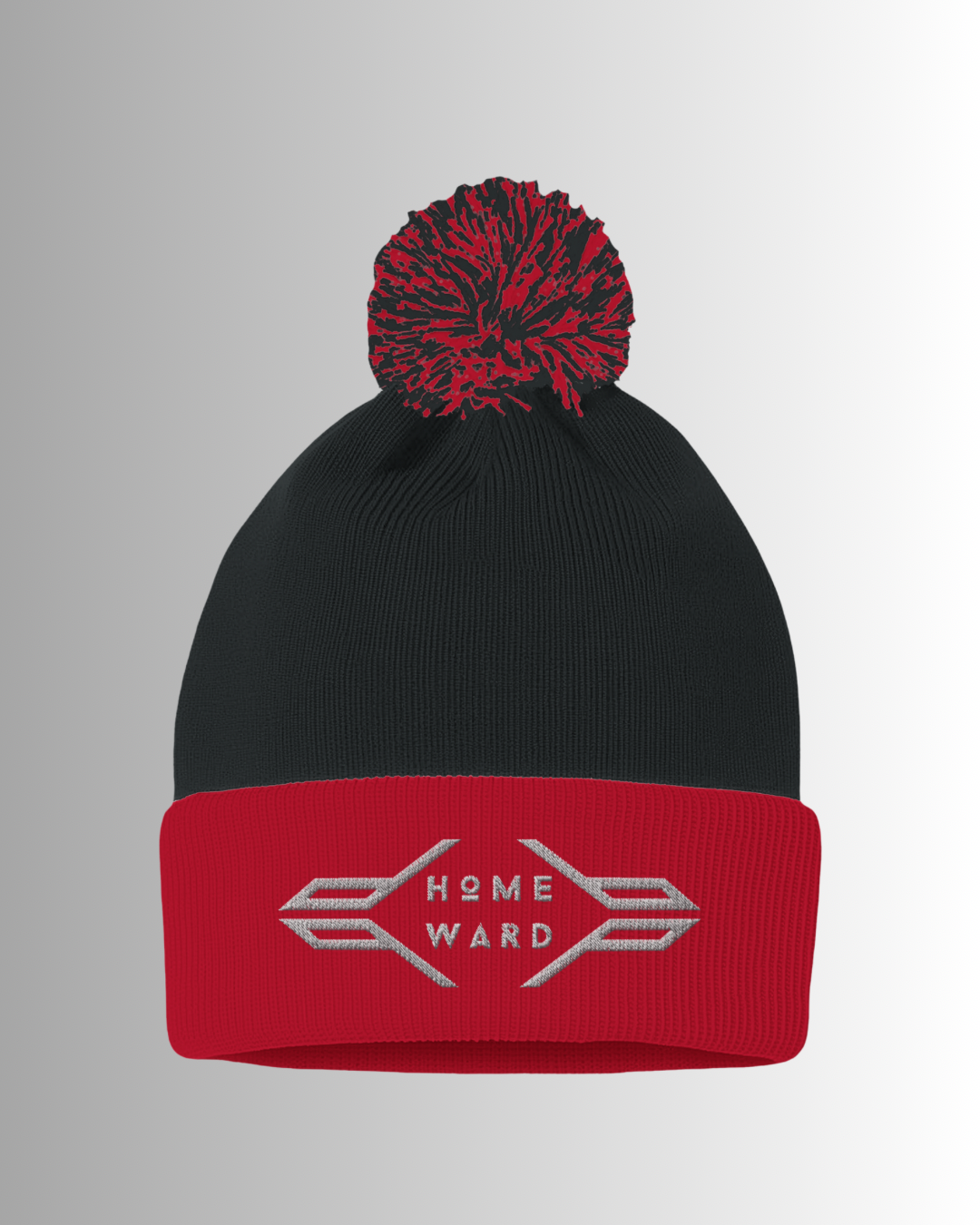 Homeward Embroidery Logo Pom Cuffed Beanie