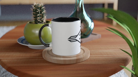 White 11oz Ceramic Mug Colored Inside