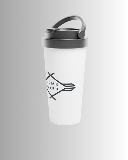 White 15oz Stainless Steel Travel Mug