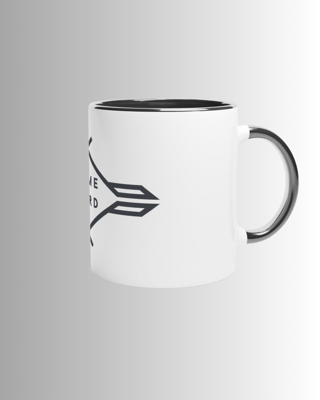 White 11oz Ceramic Mug Colored Inside